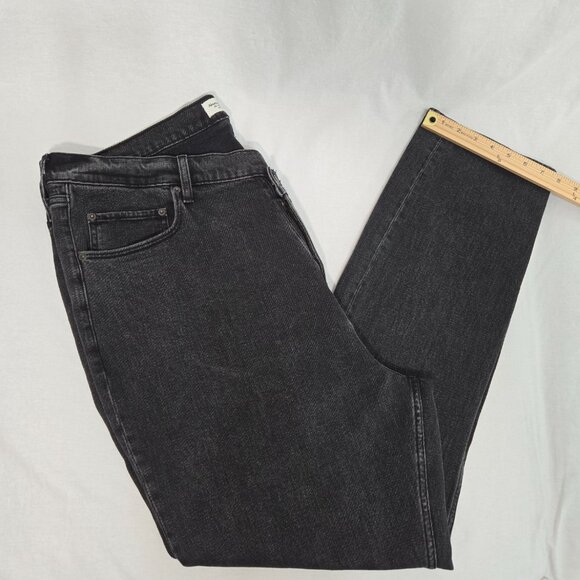 ABERCROMBIE & FITCH The '90s Slim Straight Hi-Rise Black Jeans Size 36/22R NEW! - Picture 16 of 16